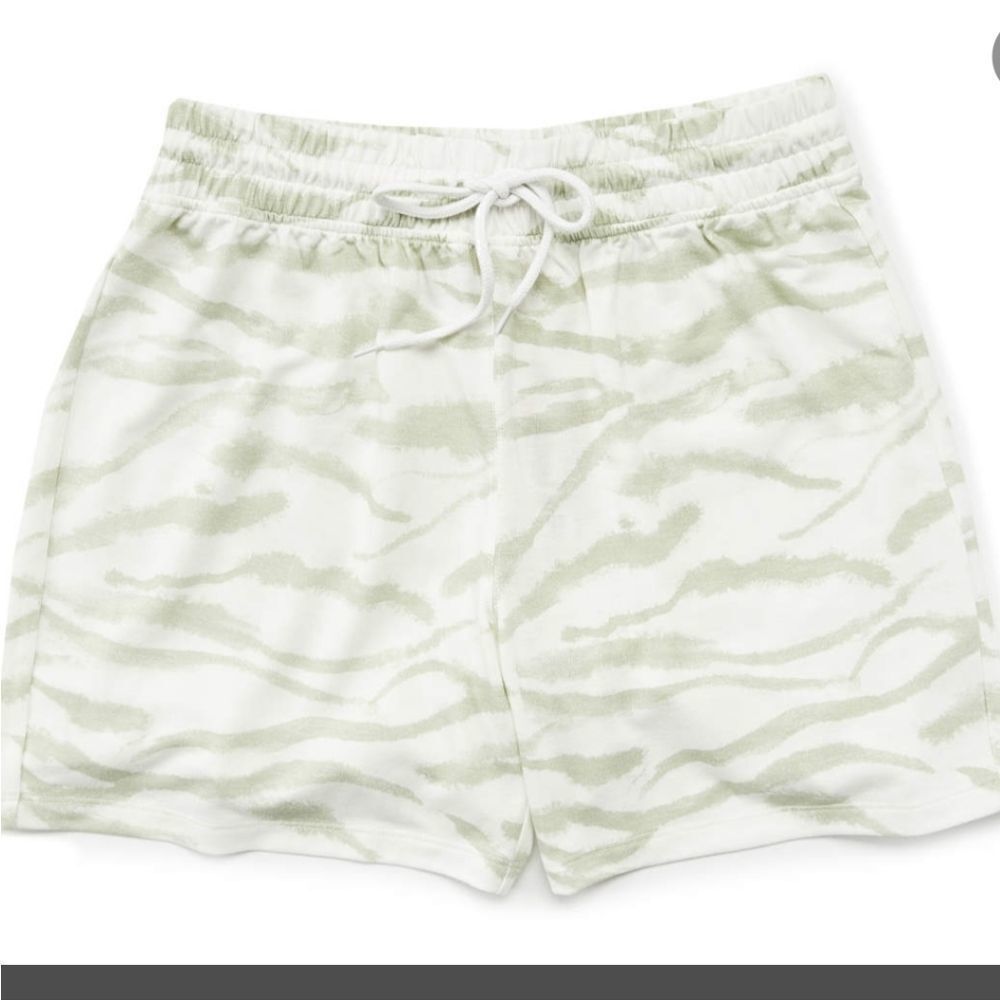 Como Vintage Knit Shorts Zebra Green Lounge Pull on XL nwt